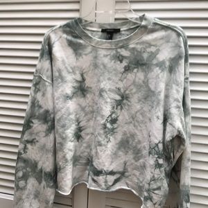 Forever 21 green tie dye sweater